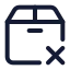 Packageremove icon with stroke standard style